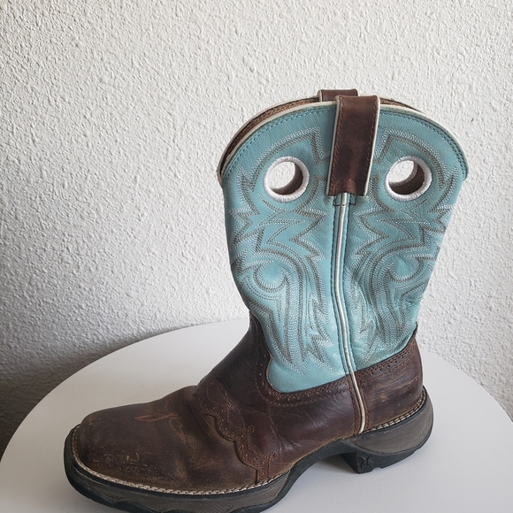 Durango Women's Saddle Western Boot - Broad Square Toe - Picture 12 of 16